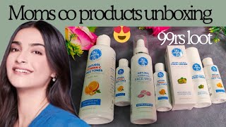 The moms co loot offer products unboxing moms co products in just 99 rs 😳 review with ilma [upl. by Mirielle]