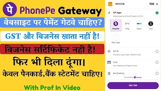 Phonepe payment gateway integration without GST current account business registration anurag0190 [upl. by Delores244]