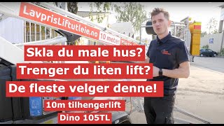 Slik funker den TILHENGERLIFT DINO 105TL 10 meter lift  Liftutleie i Oslo Bærum amp Jessheim [upl. by Ayahs]