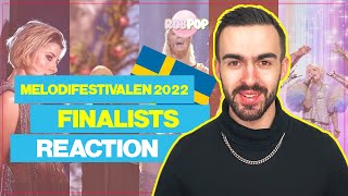 🇸🇪 MELODIFESTIVALEN 2022 FINAL  FIRST TIME REACTION [upl. by Ayikur154]