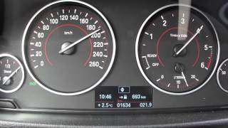 bmw 318d f30 top speed [upl. by Anirazc]