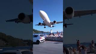 Landing  Skiathos Airport  Greece 😱✈️🇬🇷 [upl. by Launce]