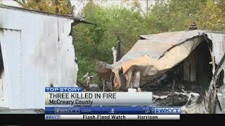 Three killed in house fire in McCreary Co [upl. by Dlared470]