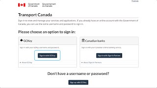 Signin process on the Transportation Security Services TSS platform using GCKey [upl. by Annwahs705]