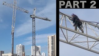 Assembling a Tower Crane  Part 2 of 2 [upl. by Elleinnad]