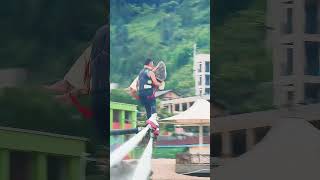 Flyboard montage  water jetpack water world this is to high shorts [upl. by Eniron]