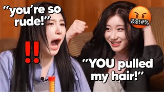 Chaeryeong amp Chaeyeon DRINKING together for the first time ends in a fight [upl. by Elbon491]