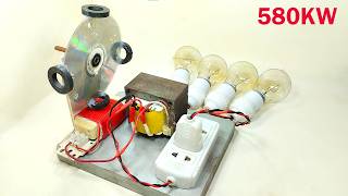 Diy Self Running 580KW Generator How To Make 240V Free Electricity Use Parmanent Magnet Transformer [upl. by Gerdeen316]