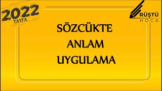 70Sözcükte Anlam  Uygulama  RÜŞTÜ HOCA [upl. by Lienaj157]