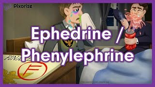 Ephedrine  Phenylephrine Mnemonic for Nursing Pharmacology NCLEX [upl. by Adnik]