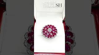 Ruby amp Diamond Hemisphere Ring [upl. by Namyl]