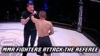 REFEREE vs FIGHTER  Fighters Throwing Themselves at the Referee  Best Compilation HD [upl. by Naeruat79]