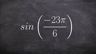 Learn how to use period as an aide to evaluate sine for a negative angle [upl. by Ehcram]