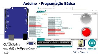 Classe String  Acionado um Leds pelo Monitor Serial do Arduino SimulIDE [upl. by Emawk]