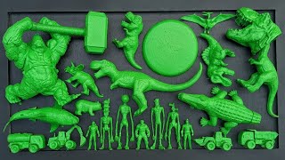 Dinosaur muddy toys • Trex vs Velociraptor vs Megalodon vs Indoraptor vs Brachiosaurus vs siren head [upl. by Glyn584]