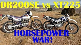 Suzuki DR200SE vs Yamaha XT225 Test and Comparison [upl. by Sirod]