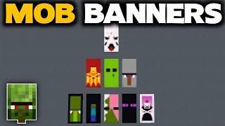 Minecraft  9 Mob Banners Design Tutorial  Steve Craft [upl. by Sydelle]