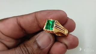 gold Emrald green stone ring 8 grms [upl. by Adnahsar]