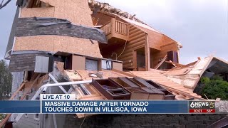 Tornado causes significant damage in Villisca IA [upl. by Nicolette]