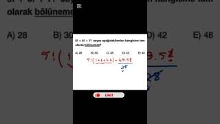 Faktoriyel ve Bölme Bölünebilme 2 tyt ayt yks matematik [upl. by Eninahpets]