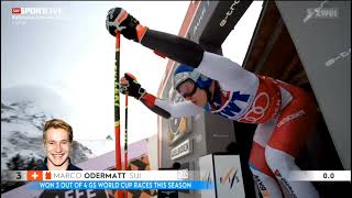 Marco Odermatt  Bestzeit 1 Lauf  Riesenslalom Adelboden 2022 [upl. by Otha808]