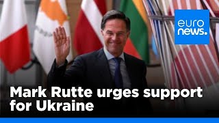 Outgoing Dutch PM Mark Rutte urges support for Ukraine EU and NATO  euronews 🇬🇧 [upl. by Eelrehpotsirhc935]