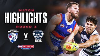 Western Bulldogs v Geelong Highlights  Round 4 2024  AFL [upl. by Nednerb]