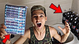 DIET COKE VS MENTOS BATH CHALLENGE [upl. by Lledo386]