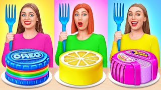 Cake Decorating Challenge  Eating Only Sweet 24 Hours by Multi DO Challenge [upl. by Anibas]