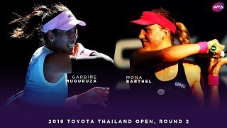 Garbiñe Muguruza vsMona Barthel  Toyota Thailand Open Second Round  WTA Highlights [upl. by Aynotel]