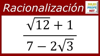 RACIONALIZACIÓN MEDIANTE CONJUGACIÓN  Ejercicio 7 [upl. by Adidnere]