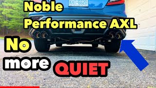 2022 WRX Muffler delete  2022 WRX Noble Performance Axle Back exhaust [upl. by Notgnihsaw]