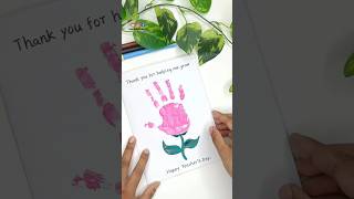 Teachers day greeting card for preschool children  Handprint greeting card made by small kids [upl. by Hillel]