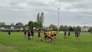 Fédérale 3 rugby  AulnaysousBois s’impose 25 à 22 face à USO Massif Central Paris [upl. by Ute]