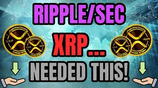 XRP… NEEDED THIS Whale alert NOW quotRippleSECquot  XRP SHOCKING NEWS TODAYS xrp crypto news [upl. by Nottus]