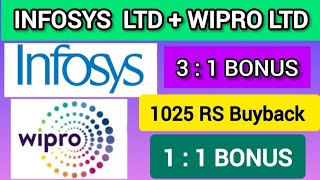 Infosys  Wipro  9 Stocks Declared bonus Split amp buyback latest news  ex date [upl. by Aicire]