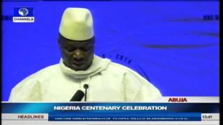 Nigeria Centenary President of the Gambia Addresses World Leaders In Abuja [upl. by Sidwel]