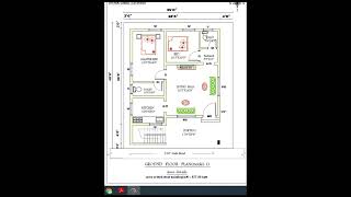 east facing house plan I 28 x 31 ground floor vastu plan I 2bhk plan I civil engineering drawing [upl. by Ecidna]