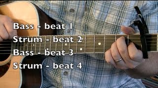 Johnny Cash Inspired Rhythm Guitar  Folsom Prison Blues lesson [upl. by Eudo]