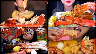 TOP BEST KING CRAB LEG MUKBANG  ASMR [upl. by Afatsom]