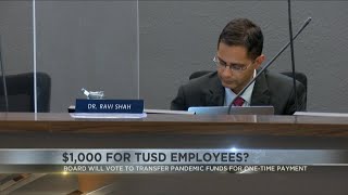 Motion to give TUSD employees 1000 dollars in special meeting for TUSD Governing Board [upl. by Yortal229]