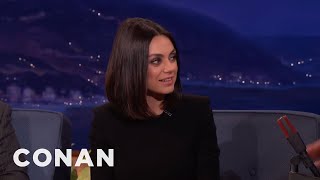 Mila Kunis Donated To Planned Parenthood In Vice President Mike Pence’s Name  CONAN on TBS [upl. by Basset787]