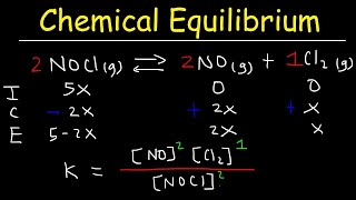 Chemical Equilibrium Constant K  Ice Tables  Kp and Kc [upl. by Enyleve]