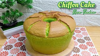 PEMULA COBAIN RESEP INI  HOW TO MAKE CHIFFON CAKE  CHIFFON CAKE PANDAN [upl. by Valle]