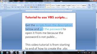 Tutorial to use VBS Scripts for making prank softwares How to make virus [upl. by Kciwdahc603]