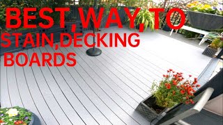 BEST WAY TO STAIN NEW DECKING BOARDS UK [upl. by Assirram696]