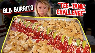 8lb quotTEETANICquot BURRITO EATING CHALLENGE at Tirsas in Los Angeles CA RainaisCrazy  Buydeem [upl. by Aramoy]