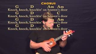 Knocking On Heavens Door Bob Dylan Ukulele Cover Lesson with ChordsLyrics [upl. by Graff]