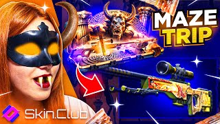 SKINCLUB BATTLE WITH NEW MAZE TRIP CASE   SkinClub Promo Code 2024  SkinClub Case Opening [upl. by Enelra]