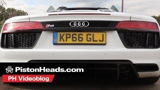 Audi R8 Spyder  PH videoblog  PistonHeads [upl. by Groark]